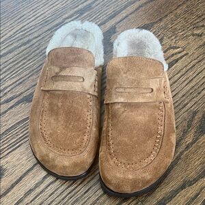 Suede mules